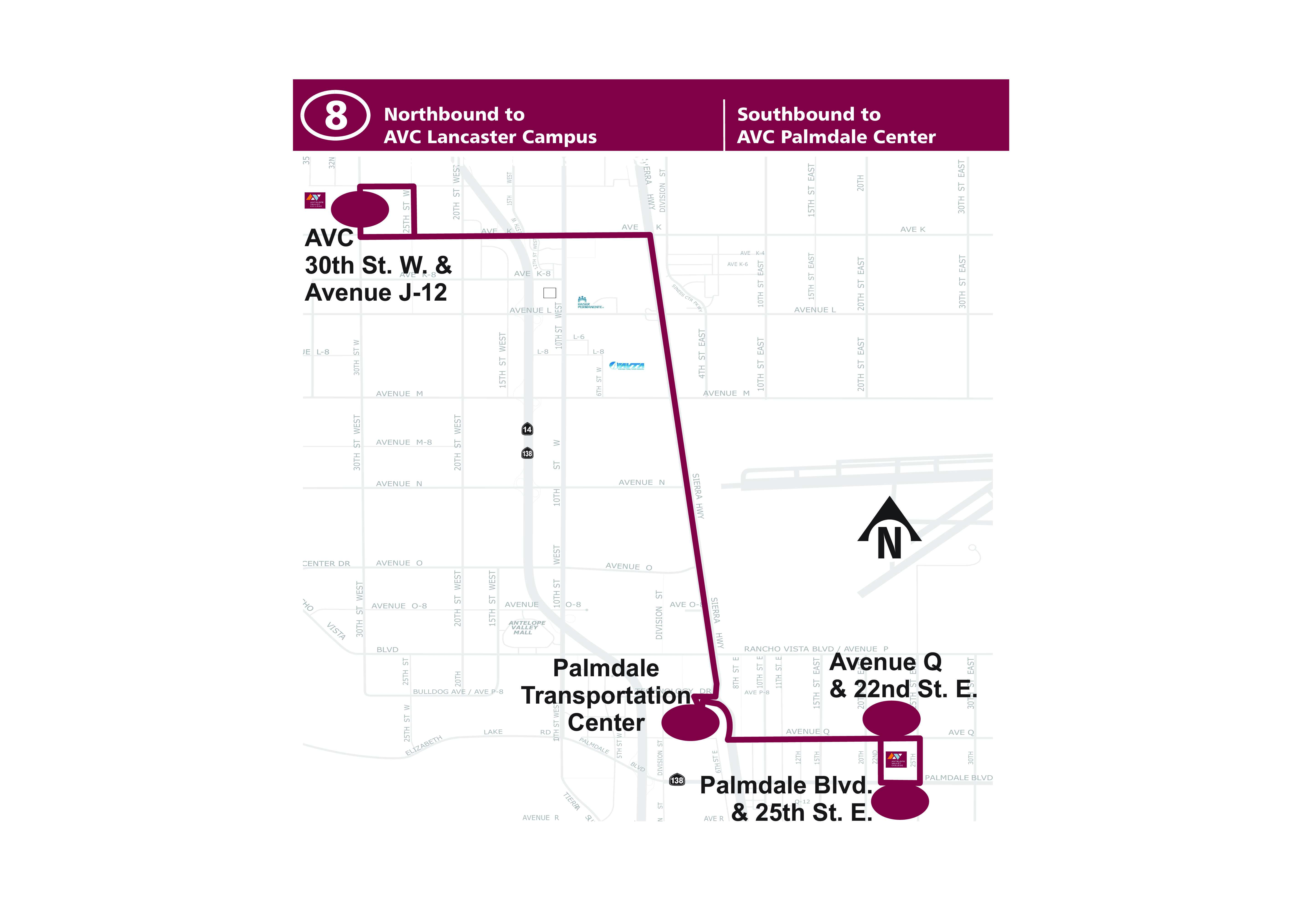 Route 8 Map