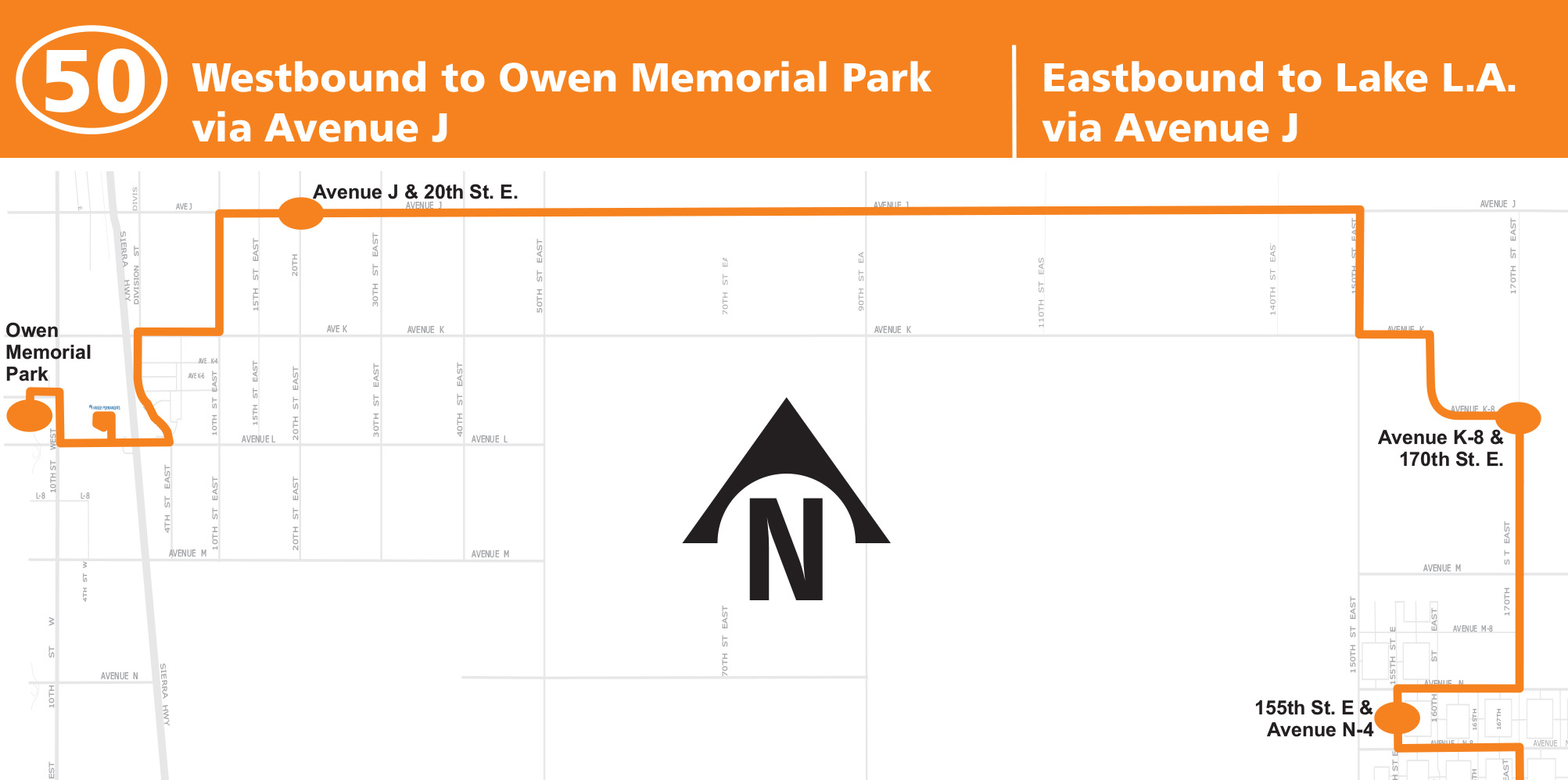 overstroming meten Perioperatieve periode Route 50 - Lake LA/Lancaster