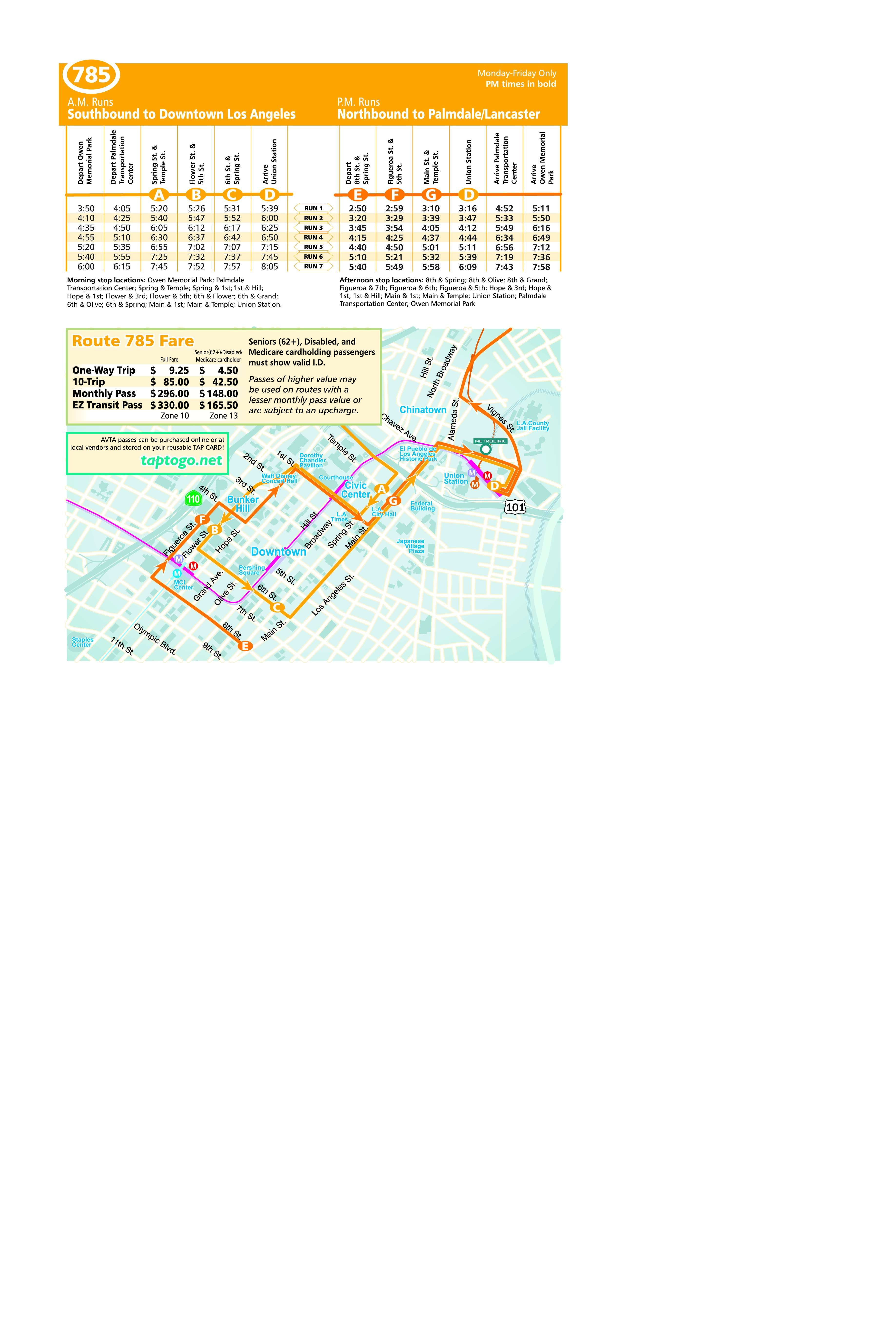 Bus Schedule metrolink