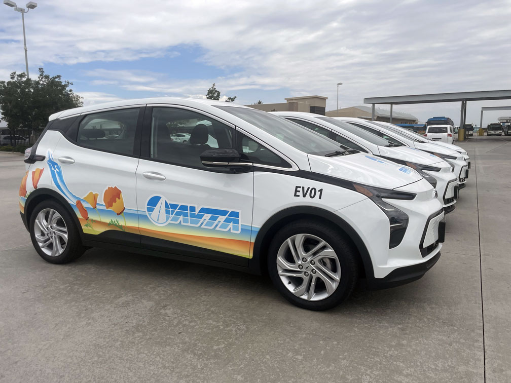 AVTA Electric Chevrolet Bolts in a row
