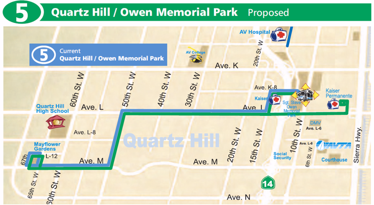 Route 5 - Proposed Service Changes