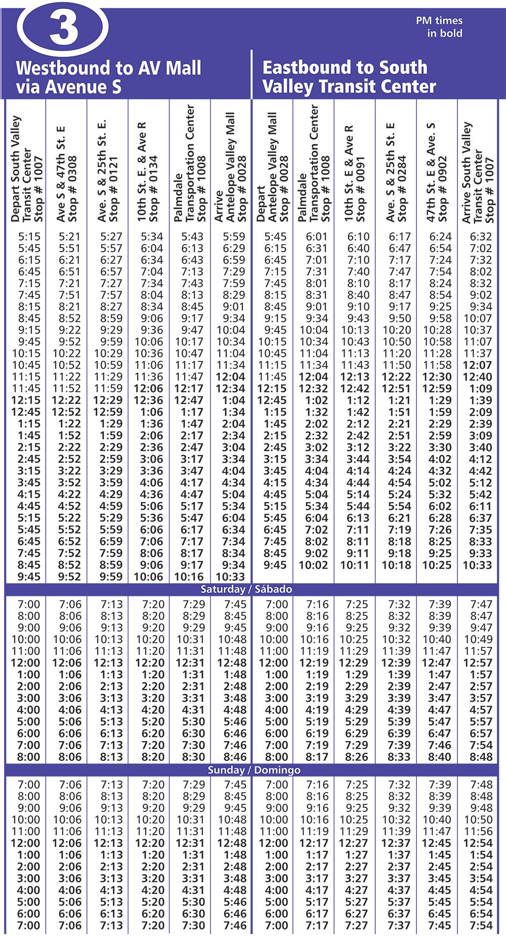 Bus Schedule metrolink