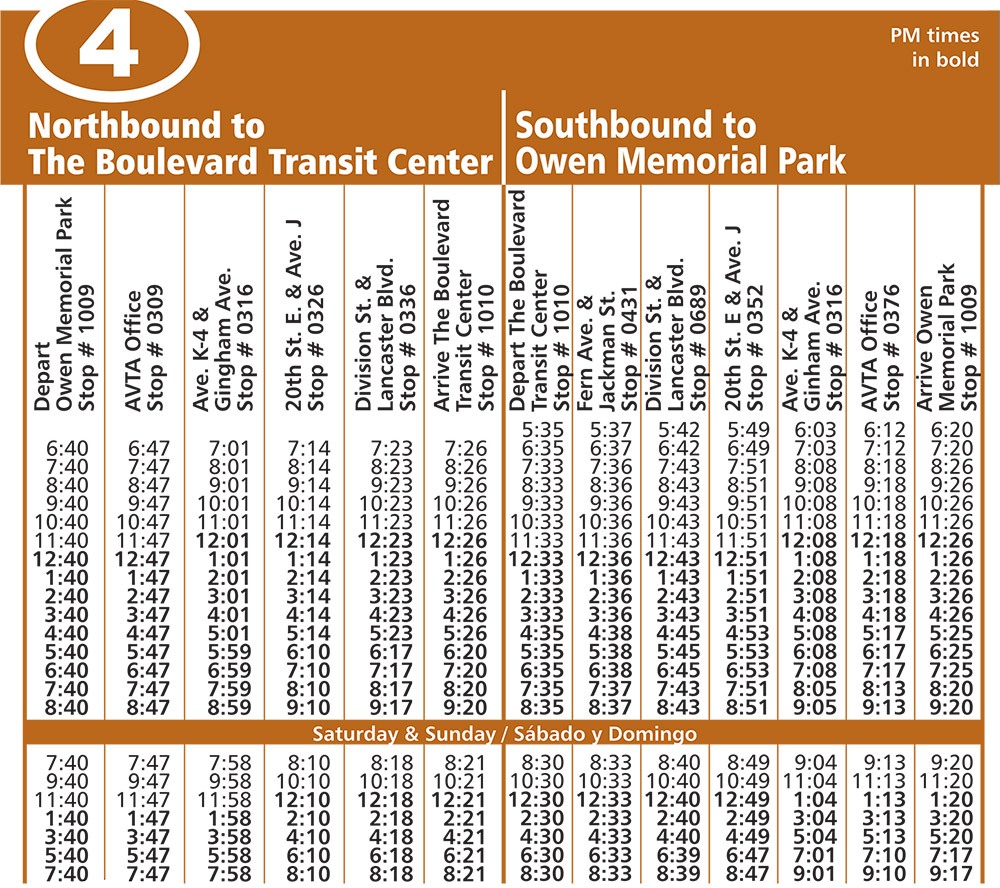 Bus Schedule metrolink