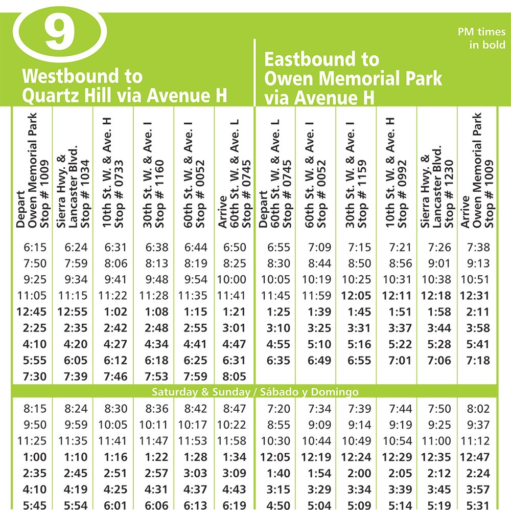 Bus Schedule metrolink