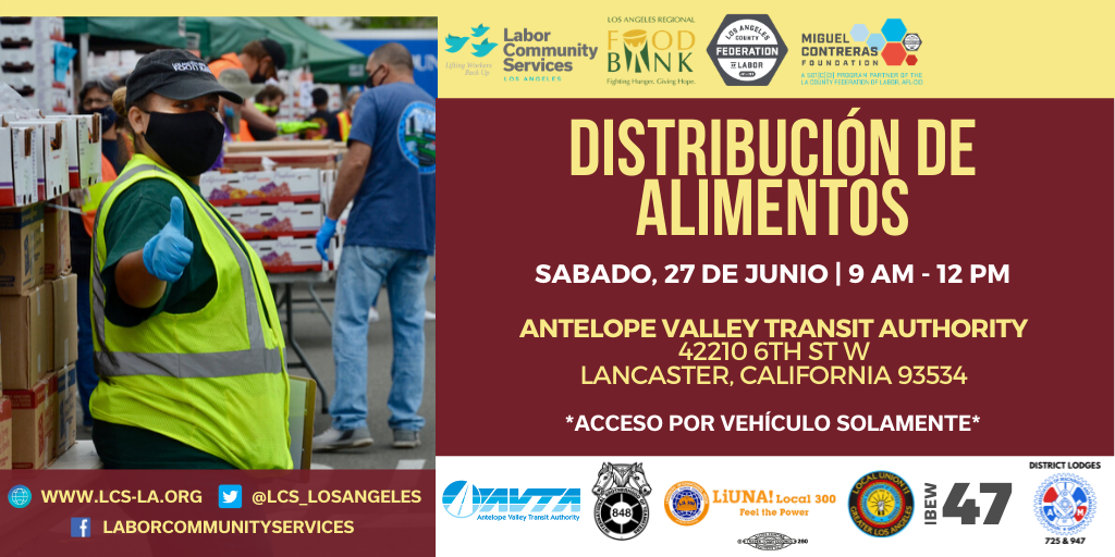 Community Food Distribution Graphic - Saturday June 27, 2020