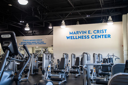 Marvin E Crist Wellness Center sign