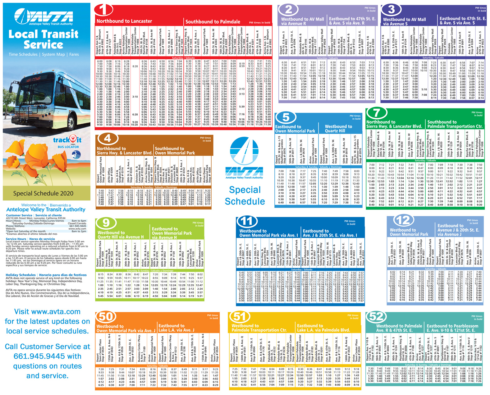 Special Local Transit Schedule 03-23-20