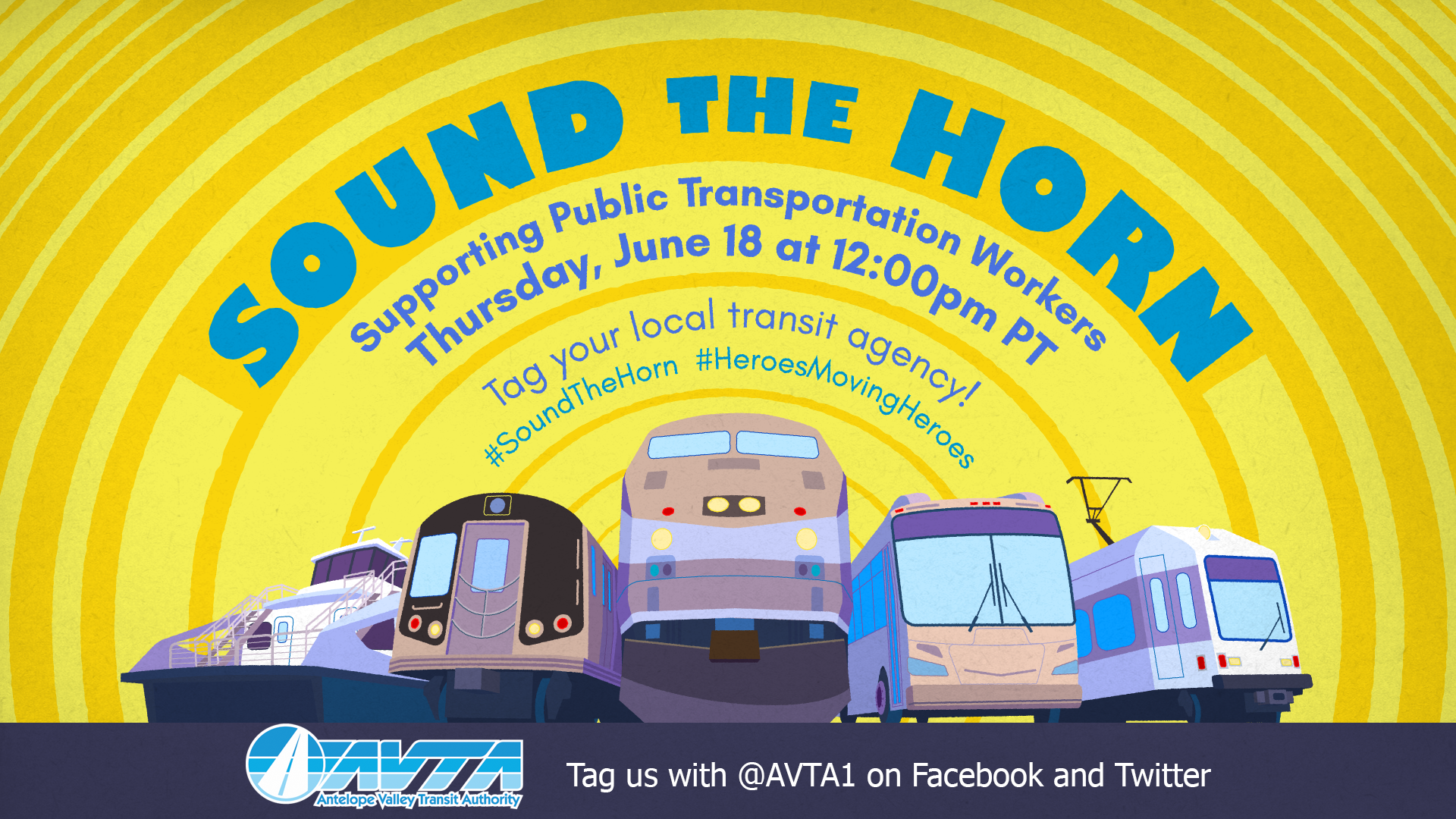 Sound The Horn Graphic - Supporting Public Transportation Workers