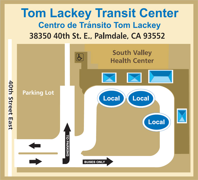 Tom Lackey Transit Center Site Map